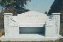 Carved Stone Marble Bench Memorials Cleveland Ohio