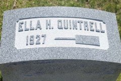 Photo of memorial burial with hand carved lettering