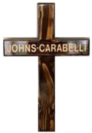 Dark Stain  Wooden Crosses  with Light Lettering