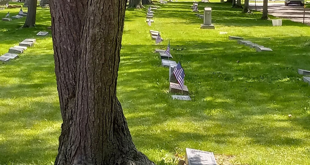 photo of graves at St. John's Lutheran Cemetery in South Euclid, Ohio